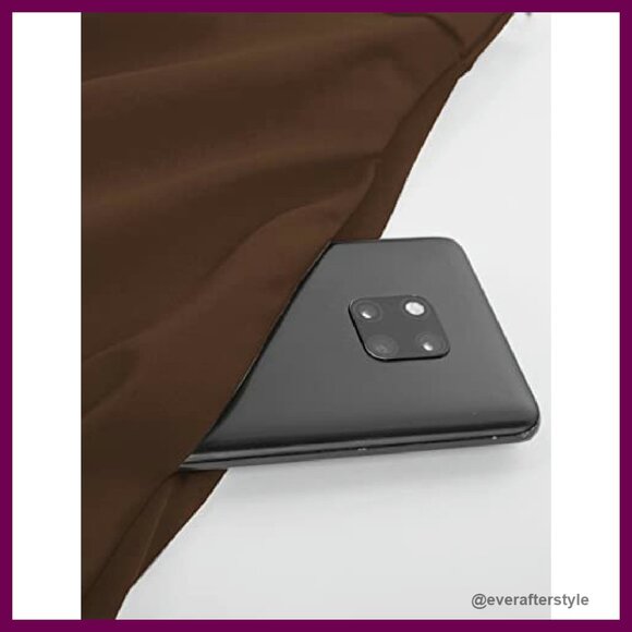 Vintage Stretch High Waist A-Line Flared Midi Skirt with Pockets & Belt - Picture 8 of 8